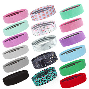 Bande de résistance en coton élastique pour yoga en amphithéâtre, cercle de hanche pour le lifting et le modelage des fessiers, bandes d'exercice - Product Image 1