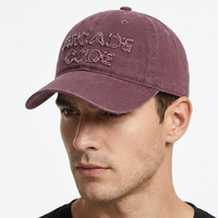 Casquette de baseball vintage personnalisée en coton délavé avec broderie 3D et logo lettre, style Dad Hat, unisexe, ajustable, vente en gros, faible MOQ