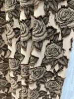 Cortinas de Cachemira Sintética con Estampado de Rosas Estilo Americano Romántico, Cortinas Gruesas de Lujo con Diseño Floral para Dormitorio y Sala de Estar