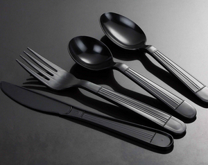Couverts jetables en plastique PP de 5,5 g, couteau, fourchette et cuillère, 1000 pièces/carton - Product Image 1
