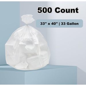 Sacs poubelle transparents de 33 gallons, 500 unités, en polyéthylène haute densité, pour la maison et le recyclage extérieur - Product Image 5