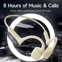 S10 Headset Olahraga Fitness Konduksi Tulang Terbuka Nirkabel Nyaman IPX8 Tahan Air 32GB ENC TWS Earplug LED untuk 5.4