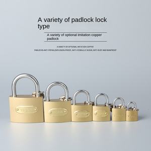 鉄コアキャビネットロック鉄コア南京錠ユニバーサル盗難防止キーロック模造銅コア - Product Image 5