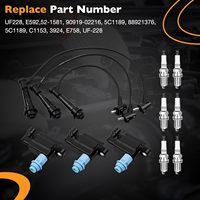 Bobinas de Encendido HQPASFY UF228, Bujías de Iridio, Cables OLIVER Compatibles con Lexus GS300 IS300 para Reemplazo #   E592 5C1189