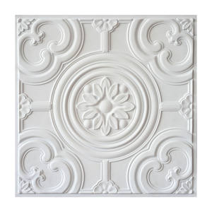 Faux <span class=keywords><strong>Peinture</strong></span> Panneau de <span class=keywords><strong>Plafond</strong></span> 3D En Relief PVC Panneaux Muraux pour Hôtel Mall Flower Boutique PL50 <span class=keywords><strong>Blanc</strong></span> <span class=keywords><strong>Mat</strong></span> - Product Image 1