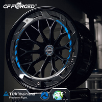 Velg Kustom CF Forged dari Aluminium Alloy Baru 18-22 Inch Desain Multi Spoke 20mm/25mm Finishing Machine Face untuk Tesla Model 3