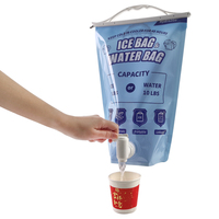 Poche souple en plastique gaufrée recyclable avec poignée et bec verseur portable 5L 10L pour jus