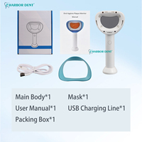 Détecteur de plaque dentaire LED portable pour l'hygiène buccale, outil de blanchiment des dents électrique avec lumière violette, moniteur dentaire