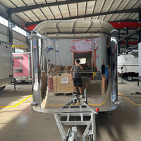 Nouvelle Camionnette Alimentaire Mobile en Acier Inoxydable 304, Camper Van, Chariot à Hot-dogs, Remorque Alimentaire pour Café et Crème Glacée avec Cuisine Complète