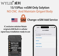 Adaptor Kartu SIM Fisik WYLIE ESIM untuk iPhone 15 Pro Max Versi AS Pembaca SIM Ganda Kabel Fleksibel Konverter Baki SIM