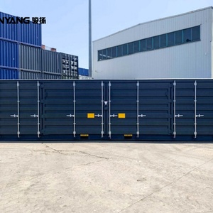 Conteneur de transport de marchandises sèches en acier Corten 40HC, best-seller, dernière innovation de l'usine avec paroi latérale entièrement ouverte et quatre portes - Product Image 5