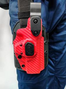 ब्लूटैक हॉट सेलिंग कार्बन फाइबर ड्यूटी लेवल 3 आउटसाइड वेस्टबैंड गन होल्स्टर विद थंब क्विक रिलीज़ बटन रेड - Product Image 6