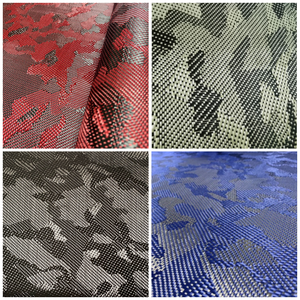 迷彩ハニカム織り六角形ジャカードクロス3Kカーボンファイバーと1500Dブルーパラアラミドファイバー混合織物 - Product Image 5