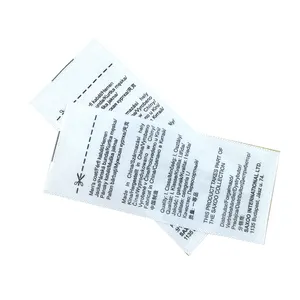 Factory sale washing instructions care labels Printing labels For Clothing