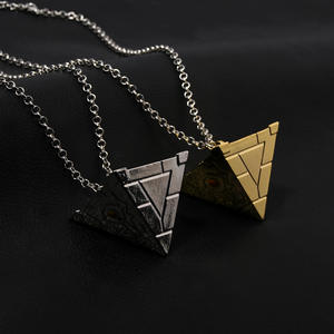 Collar Piramidal de Anime al por Mayor para Hombre, Collares de Cadena de Aleación Personalizados con Bloques de Construcción, Llaveros Promocionales - Product Image 3