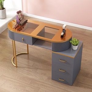 Table de Manucure en Bois avec Armoire de Rangement, Table à Ongles Personnalisée pour Chambre à Coucher – Offre Spéciale Salon de Manucure - Product Image 2