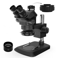 Fatigue Free Viewing 7X-50X Simul-Focal Trinocular Microscope With Polarizer Led Zoom Stereo Mobile for Electronic Repair