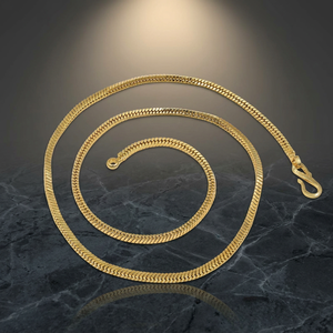 Wholesale 14K 18K 24K Micro Gold <b>Snake</b> Link Chain Necklace, Fashion Chain, Brass Chain, Modern Chain Design, <b>Snake</b> Style Chain. - Product Image 3
