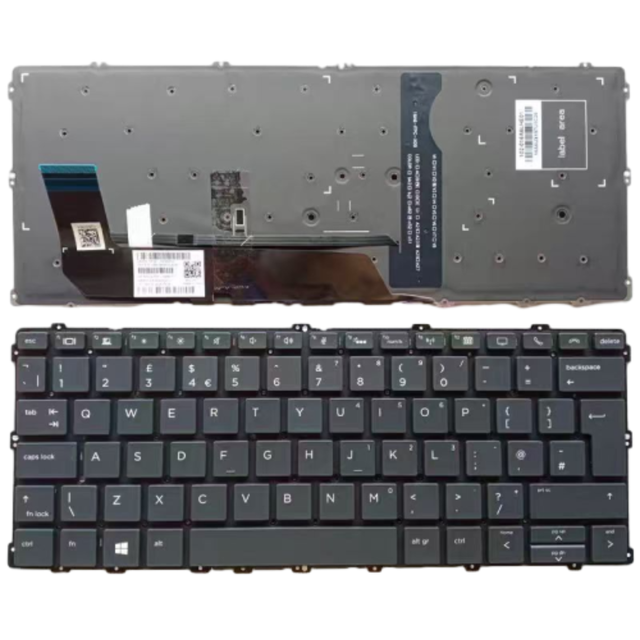 Backlit Keyboard UK Layout Replacement for HP EliteBook x360 1030 G2 G3 G4 Laptop Keyboard Scissor Switch Slim Black