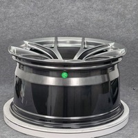 Jantes 5 branches brossées argent chromé foncé 18 19 20 21 22 pouces 5x114.3 5x120 5x112 à déport profond pour 350Z BRZ
