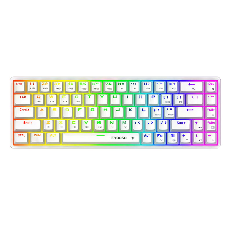 【kiyo】 EYOOSO Z686 RGB Mini Wireless Mechanical Gaming Keyboard - 68 Keys
