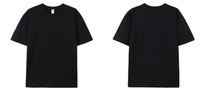 T-shirt classique à col rond en coton tricoté 100% lourd 220 GSM, coupe oversize, avec motif, pour un usage quotidien, haut décontracté