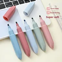 Ensemble de stylos fluorescents Chenyi transfrontalier 4 couleurs, marqueur étudiant à pointe noire, protection oculaire, pour carnet Morandi