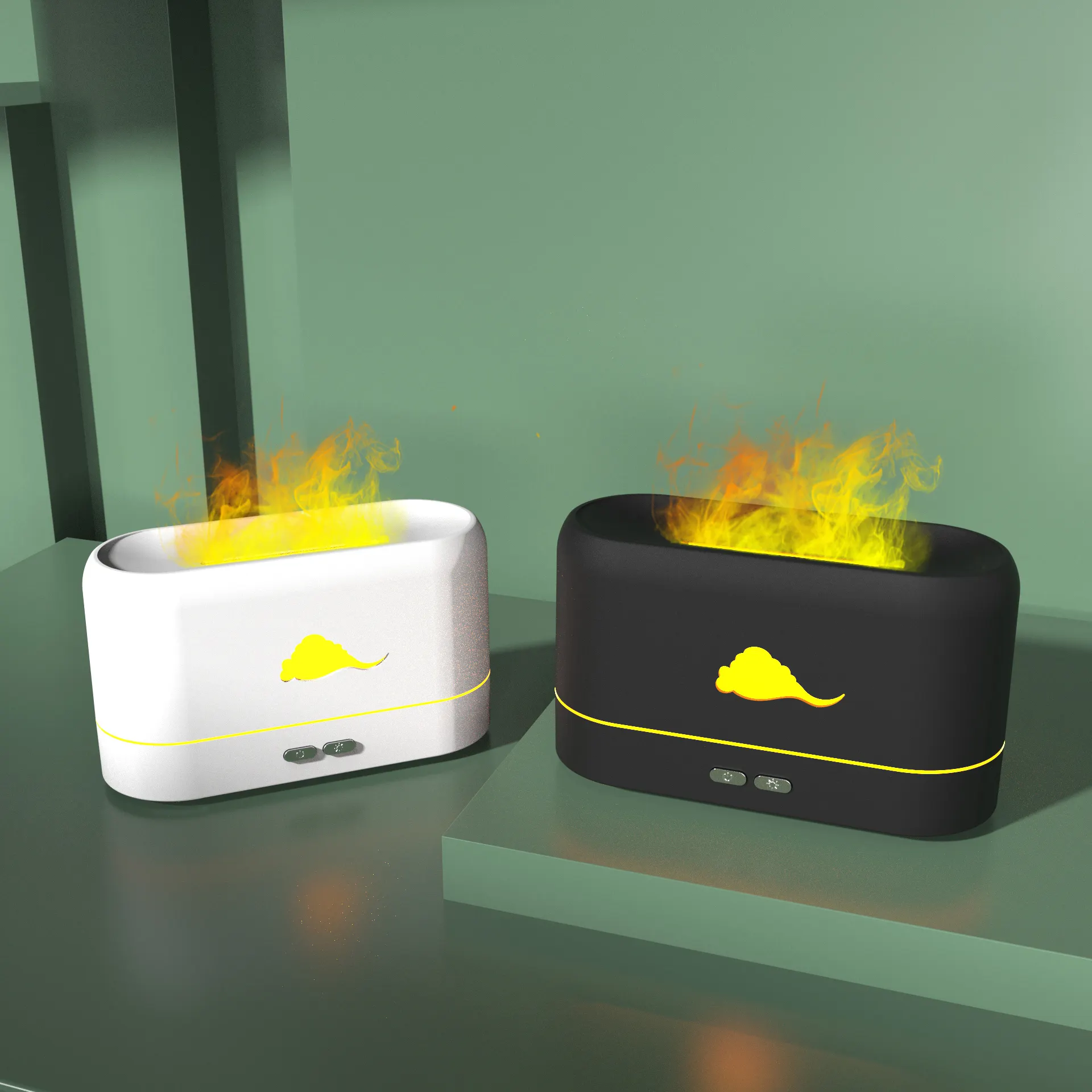 Hot Sale Fernbedienung USB 3D Flame Ultraschall Cool Mist Luftbe feuchter Ätherisches Öl Aroma Flame Diffusor