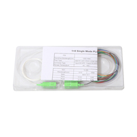 Divisor PLC de Fibra Óptica FTTH 1x8 con Conector SC UPC, Longitud de Onda 1260-1650nm, Certificado ISO9001