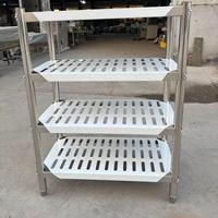 Commerciële werkbank van roestvrij staal 201/304, extra sterk, corrosiebestendig, geperforeerd rek, draagvermogen 300 kg/m, met afwatering