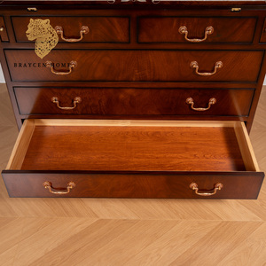 Bibliothèque en acajou antique, meuble de <span class=keywords><strong>bureau</strong></span> en bois, bibliothèque de villa sur mesure, bibliothèque de <span class=keywords><strong>bureau</strong></span> de luxe en bois, mobilier de maison pratique - Product Image 4