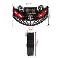 Lampe d'ambiance néon dynamique solaire LED, lumière de voiture œil de démon, décoration sans fil pour pare-brise avec ventouse et capteur de voiture