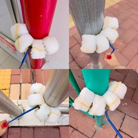 Rouleau à peinture pour tuyaux |   Kit de rouleaux pour tuyaux à cadre courbé pour tuyaux, poteaux, rampes, tubes et surfaces courbes de 2 à 5 pouces, avec axe central remplaçable