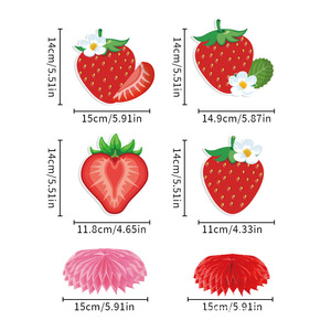 Strawberry Theme Party Banner Paper <b>Decorations</b> <b>For</b> <b>Birthday</b> Kids Room <b>Decoration</b> Foshan Made Eco Friendly - Product Image 3