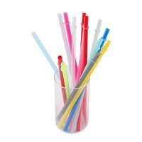 Usine directe réutilisable en plastique PP coloré tasse d'eau pailles à boire
