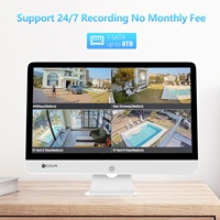 4COVR 8 Kanallı PoE NVR, LCD Monitörlü 4K Gözetim Ağı Video Kaydedici 15.6" CCTV Monitörü, 8MP IP Kamera Uygulaması Görüntüsüyle Çalışır