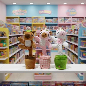 Cross-border Bestseller Plush Realistic Multi-Color Capybara Electric Rotating <b>Pole</b> Toy Plush Toy Sings and <b>Dances</b> - Product Image 2