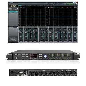 LM484RTS 4in 8out DSP Line Array Sistema de gestión de altavoces Procesador de audio digital profesional DJ Music Church PA Live Show