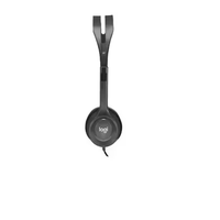 Casque stéréo filaire Logitech H111 avec micro, léger, prise jack 3,5 mm pour PC, ordinateur portable et utilisation multiplateforme
