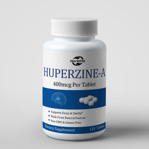 Tabletas de Huperzina-A de Marca Privada 400mcg, Suplemento Dietético para la Concentración y Claridad Mental OEM ODM 120 Unidades por Botella - Product Image 1
