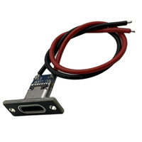 USB tipe-c Panel konektor terpasang papan uji papan PCB Jack wanita 2 Pin Port pengisian Data dasar pengisian listrik kecil