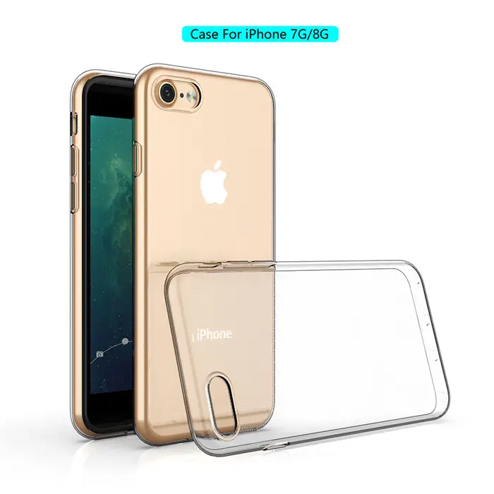 For iPhone 11 12 13 mini 14 Pro Max 4 5 6 7 8 Plus XS XR 0.8mm Ultra Thin TPU Skin Cover Mobile Phone Soft Clear Back Case