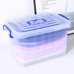 Wholesale Large Stackable Clear Pretty Storage Bin Containers Plastic Storage Boxes With Lids