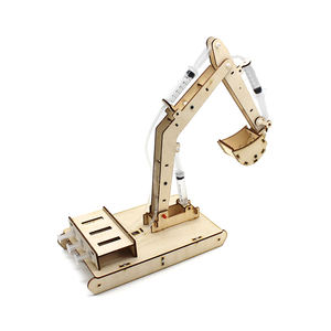 Mainan DIY Excavator Hidrolik 4 Saluran Model Kit Bangunan Mainan Anak Eksperimen Sains Mainan STEM untuk anak-anak - Product Image 2