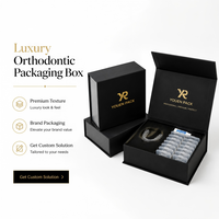 Boîte d'emballage de luxe personnalisée pour aligneurs dentaires, boîte cadeau rigide orthodontique haut de gamme avec impression pour les marques de blanchiment dentaire et d'hygiène buccale