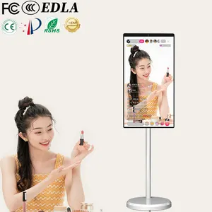 21.5 27 32 Inch Stand By Me Facebook Tiktok Game Video Player Inch Portable Smart Tv With Battery Touch Screen Display