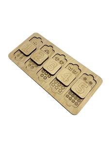 Tableau de comptage en bois Montessori double couche, jeu d'association, jouet d'apprentissage des mathématiques pour enfants, aide éducative préscolaire - Product Image 3