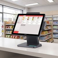 Sistema POS Todo en Uno con Pantalla Táctil de 15 Pulgadas, Terminal POS con Windows, Caja Registradora para Tiendas Minoristas y Restaurantes, Venta al Por Mayor