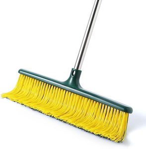 Balai de jardin incurvé de 35 cm avec poils courbés, outil de balayage extérieur pour patio - Product Image 1
