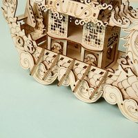 Commande en gros de puzzles 3D en bois pour adultes, Ornement bateau-dragon en bois 3D, Cadeau d'affaires culturel créatif